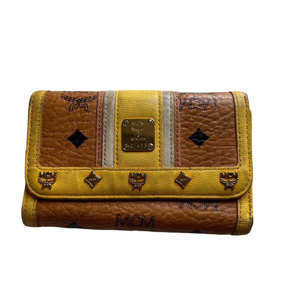 MCM Brown and Yellow Wallet